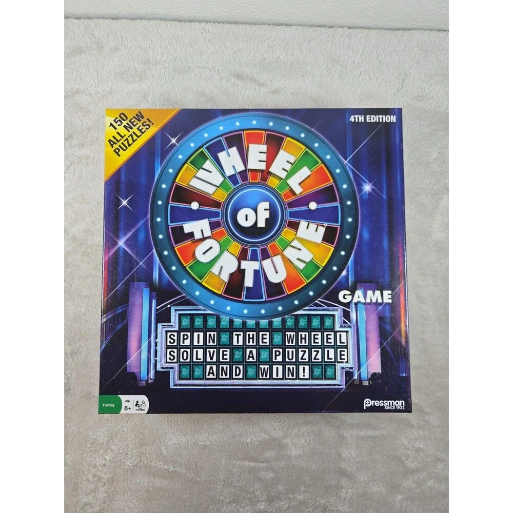 Pressman Toy Wheel of Fortune Game - 4th Edition - Ages 8+ | 2-4 players